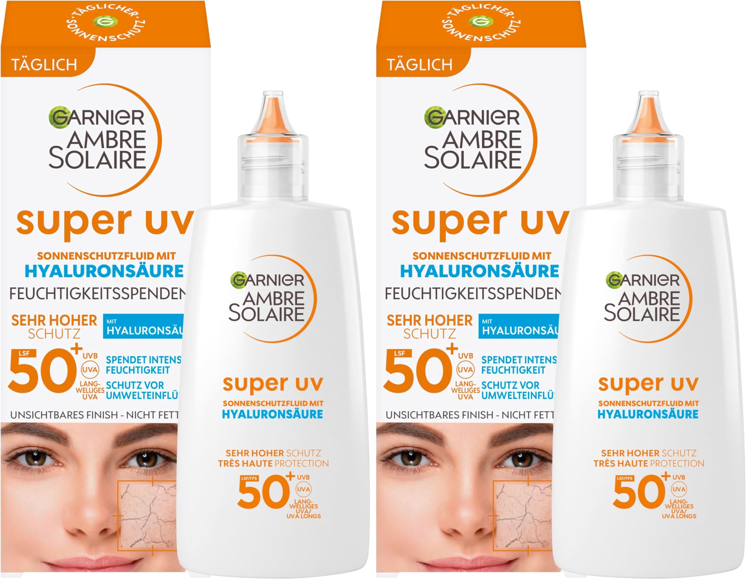 Garnier Super UV SPF50 日焼け止め 40ml 5本セット Garnier Antioxidatives Super UV-Sonnenschutz-Fluid mit LSF 50+ Set